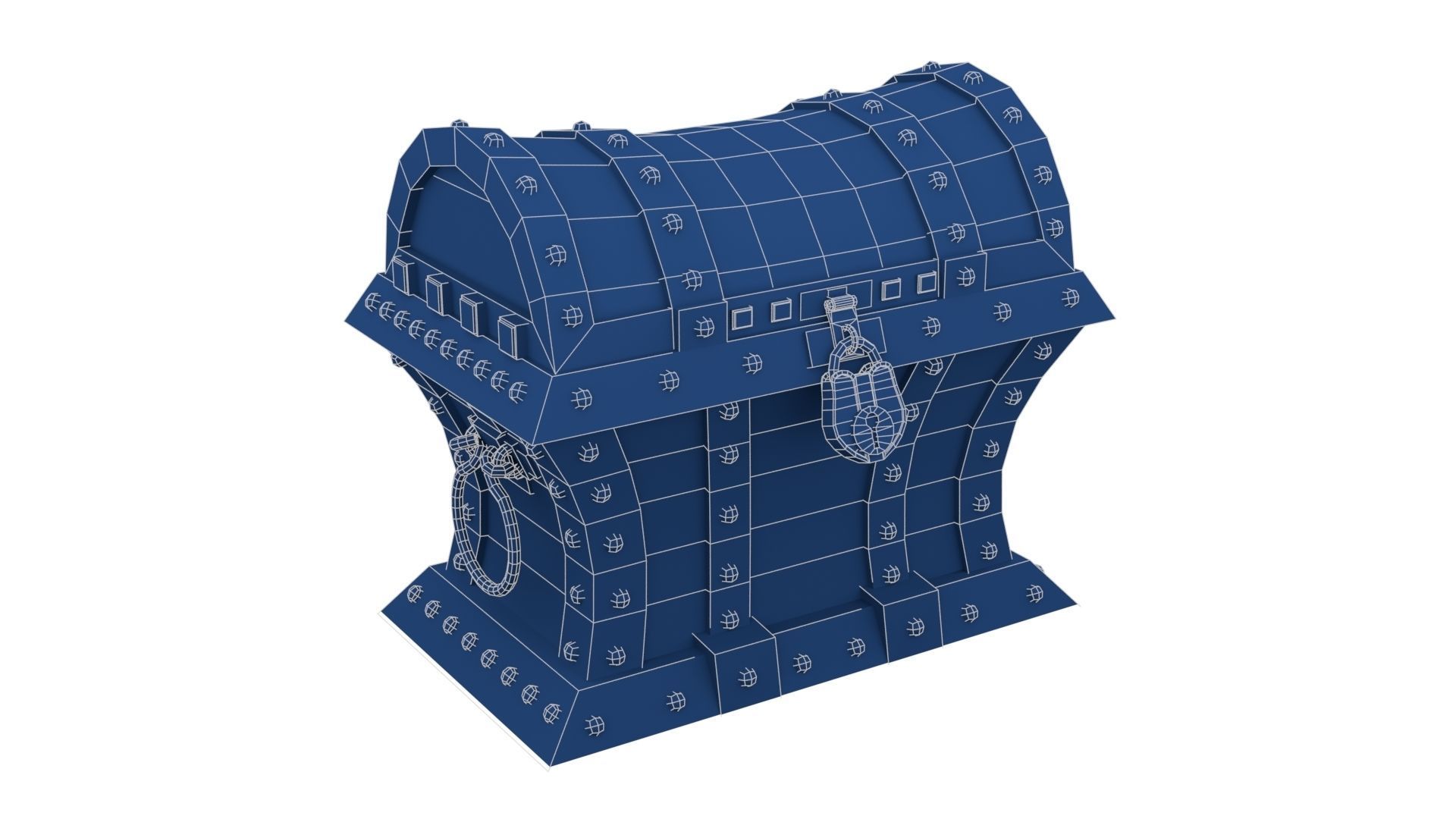 Old Pirate Chest Low-poly 3D model_20