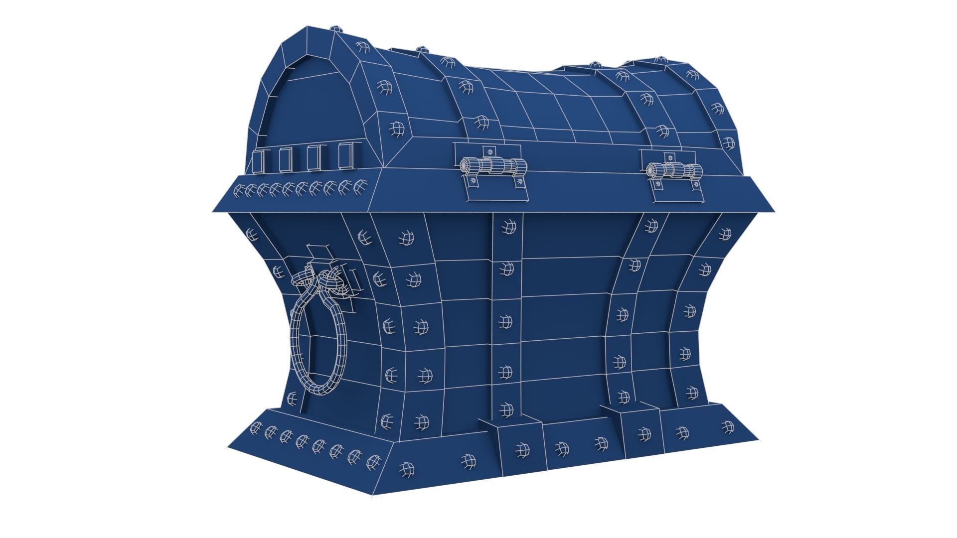 Old Pirate Chest Low-poly 3D model_29