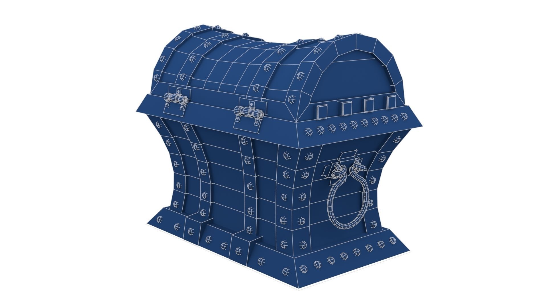 Old Pirate Chest Low-poly 3D model_22