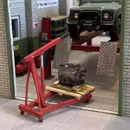 ENGINE HOIST 1-43 7MM SCALE O GAUGE MODEL RAILWAY BUILDING 3D print model
