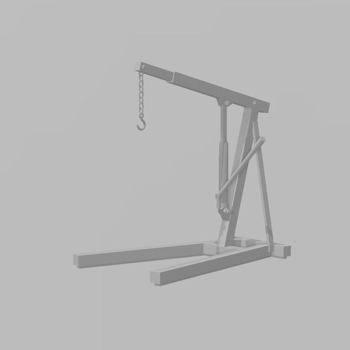 ENGINE HOIST 1-43 7MM SCALE O GAUGE MODEL RAILWAY BUILDING 3D print model_2
