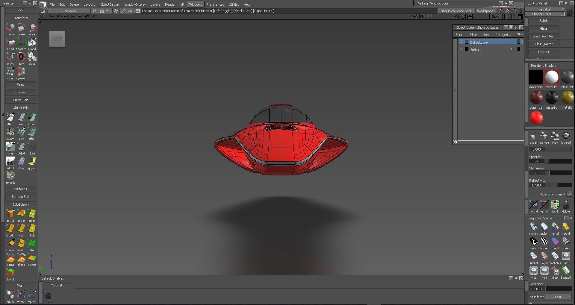 F1 speeder sci-fi style Low-poly 3D model_10