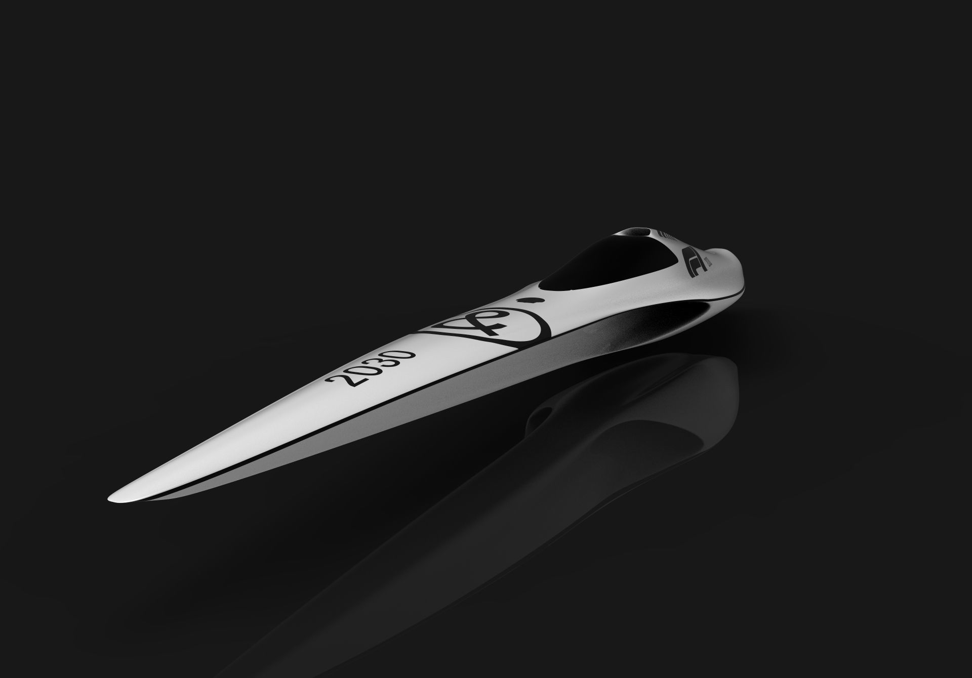 F1 speeder sci-fi style Low-poly 3D model_3