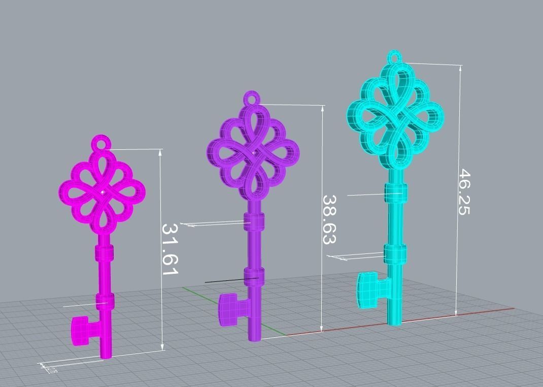 210319 Pendant key tiff 3D print model_9
