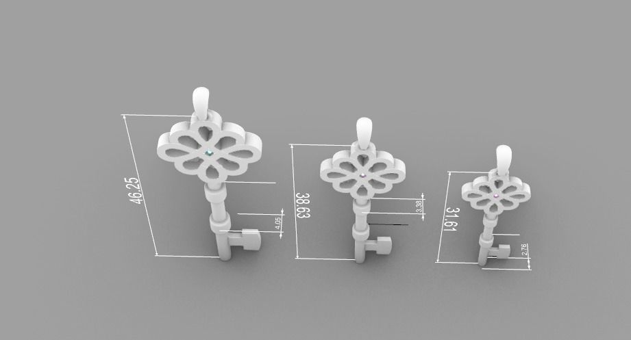 210319 Pendant key tiff 3D print model_17