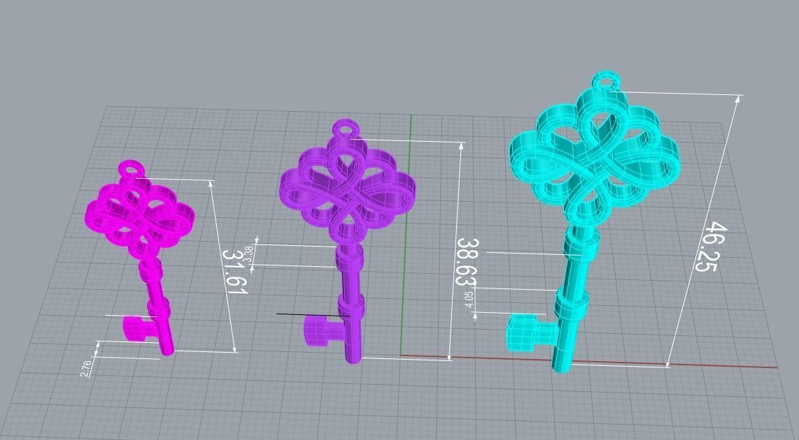 210319 Pendant key tiff 3D print model_6