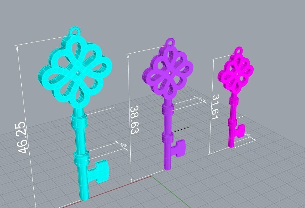 210319 Pendant key tiff 3D print model_5