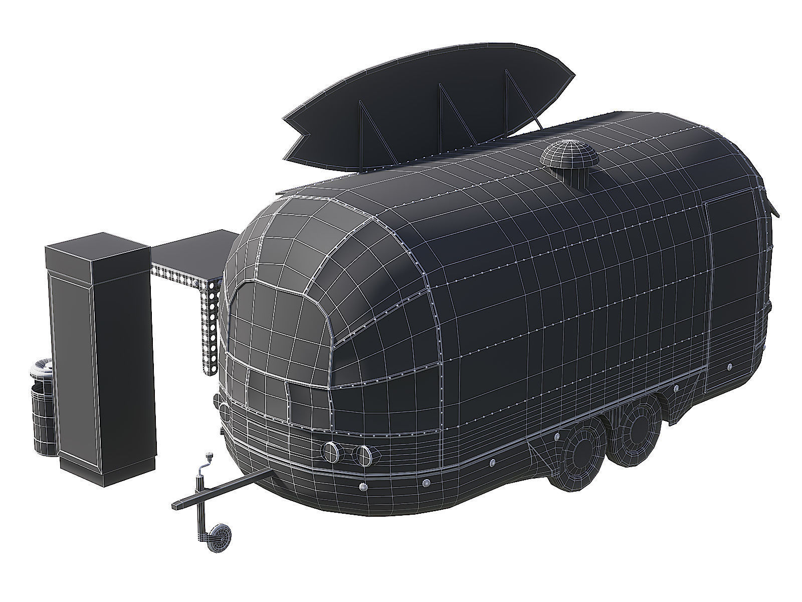 Street cafe module 3D model_6