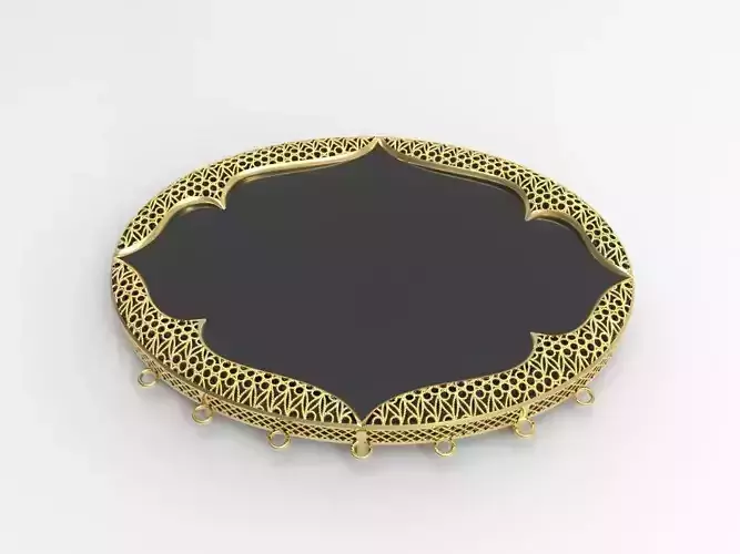 woman big onix stone arap necklace 22k C00005