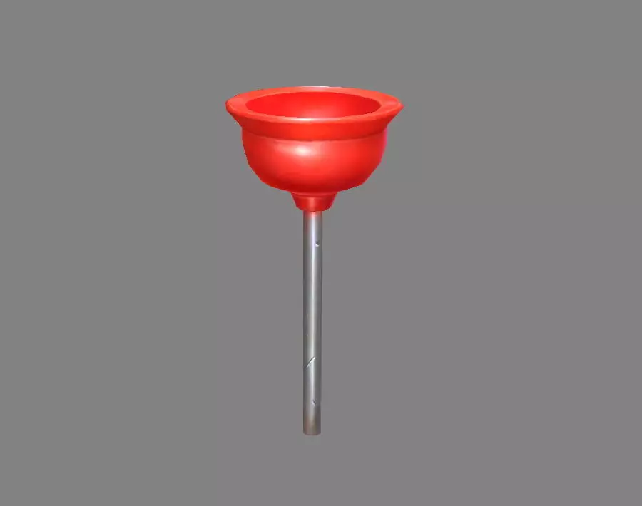 Cartoon Toilet plunger Low-poly 3D model