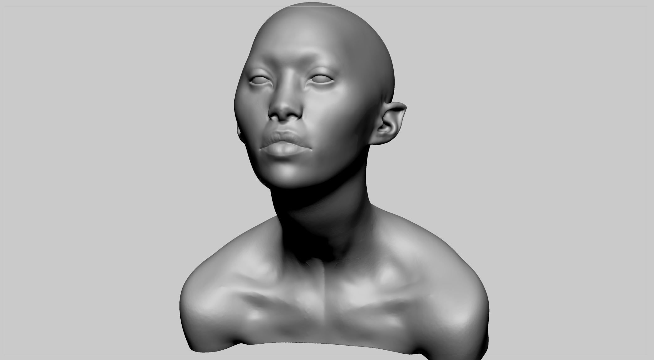 Fantasy Female Head v7 3D model_6
