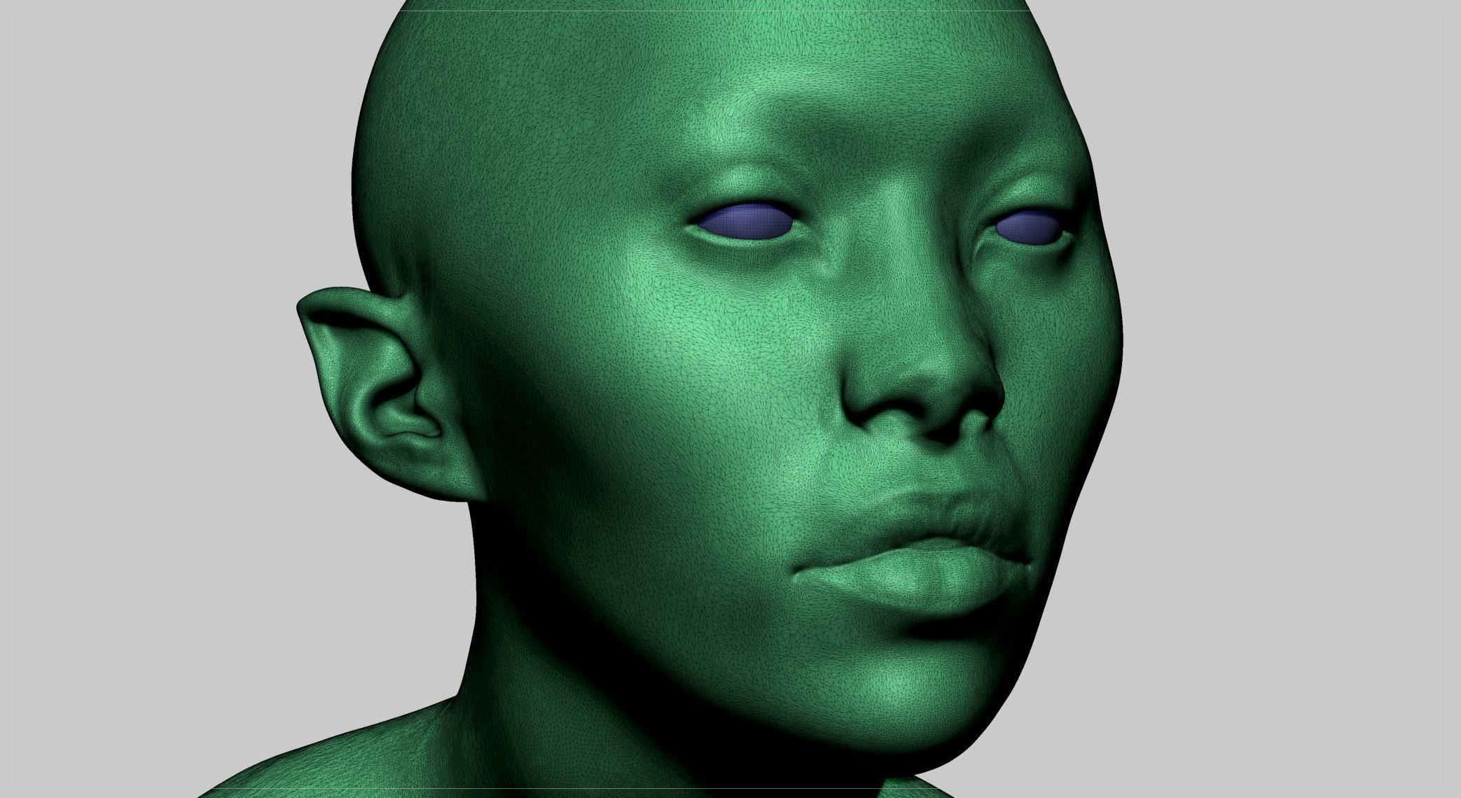 Fantasy Female Head v7 3D model_7