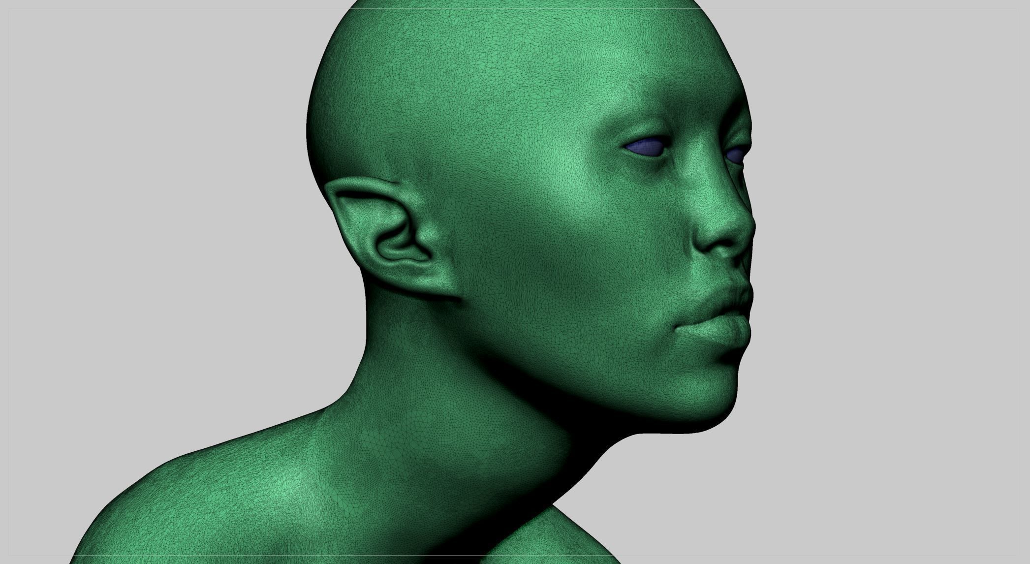 Fantasy Female Head v7 3D model_8