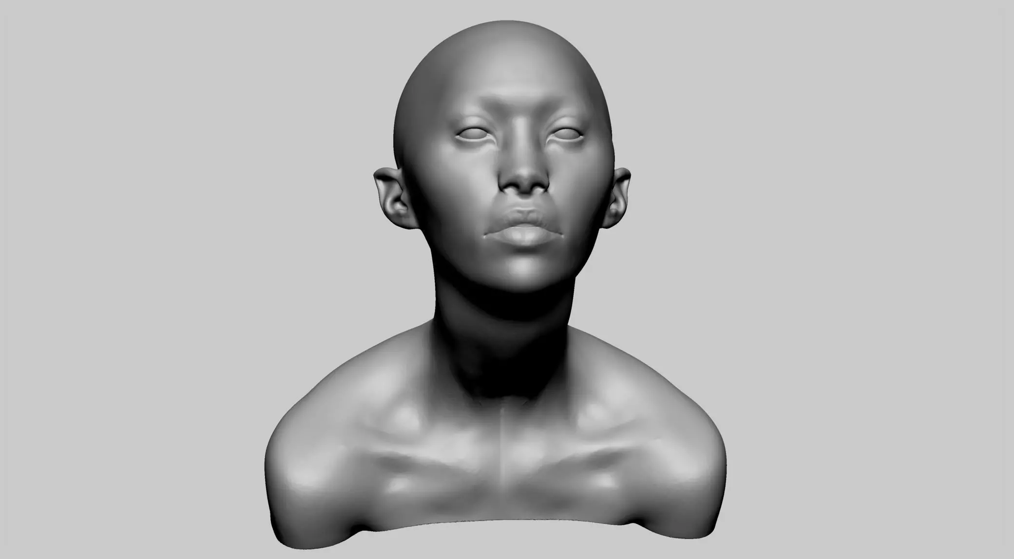 Fantasy Female Head v7 3D model_0