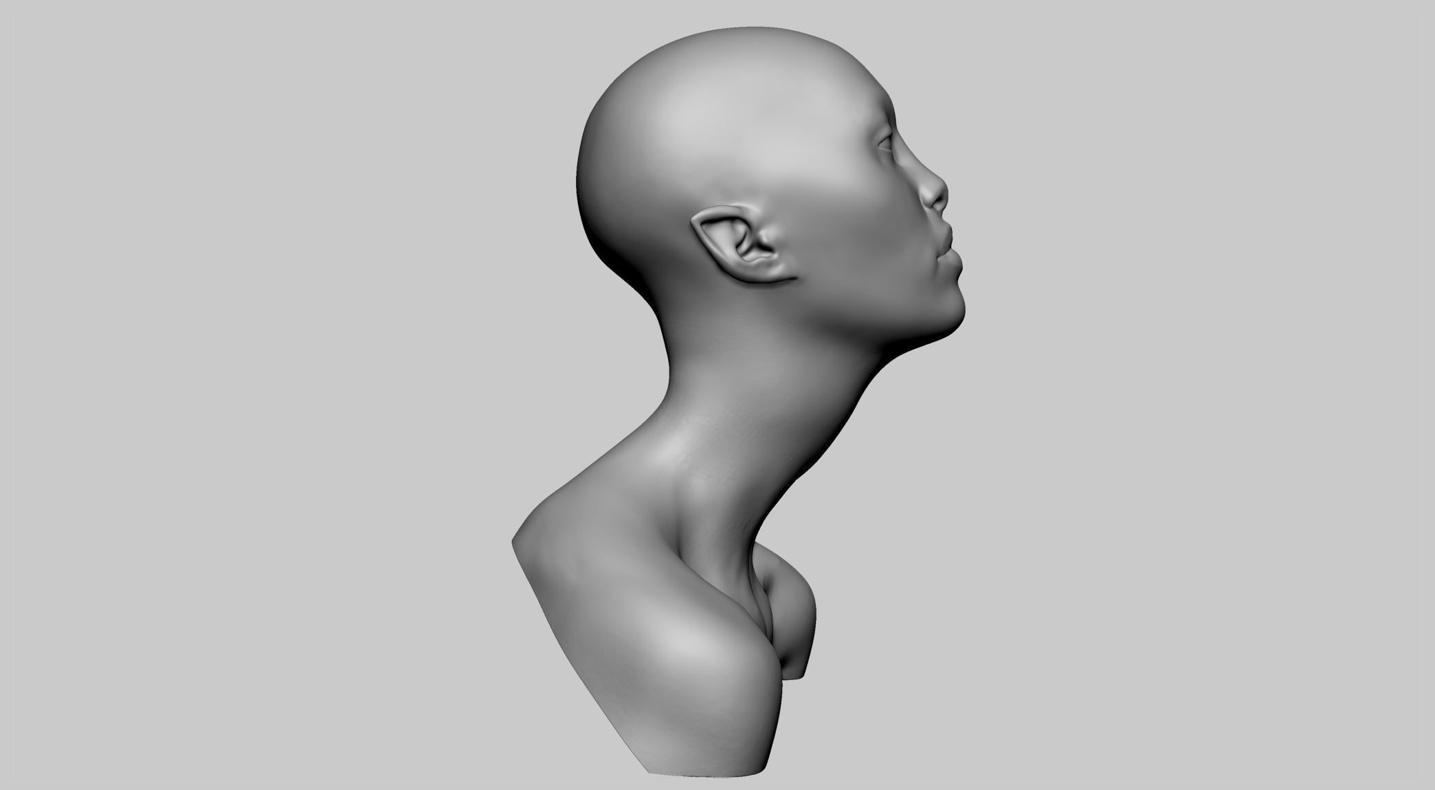 Fantasy Female Head v7 3D model_2