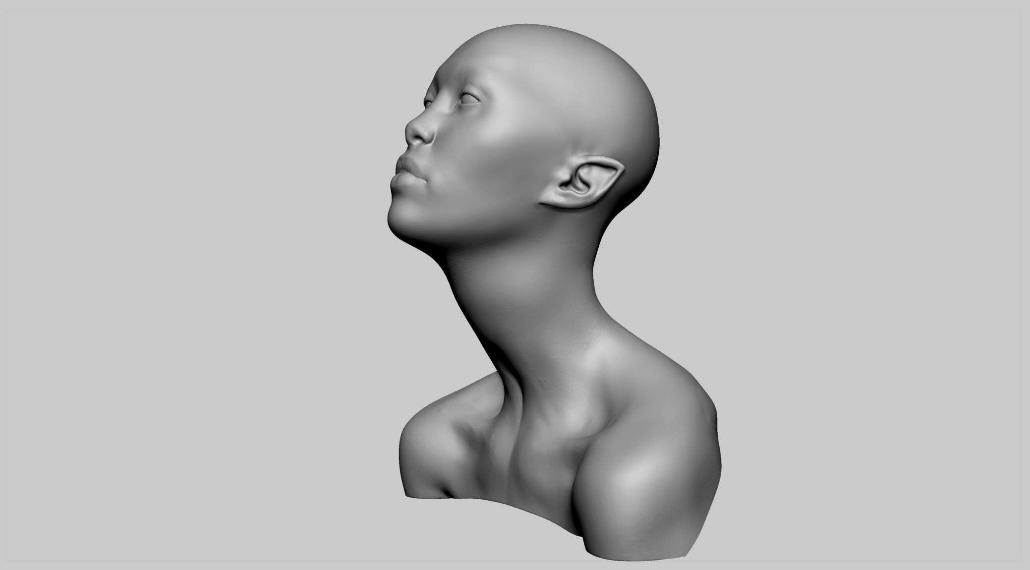 Fantasy Female Head v7 3D model_5