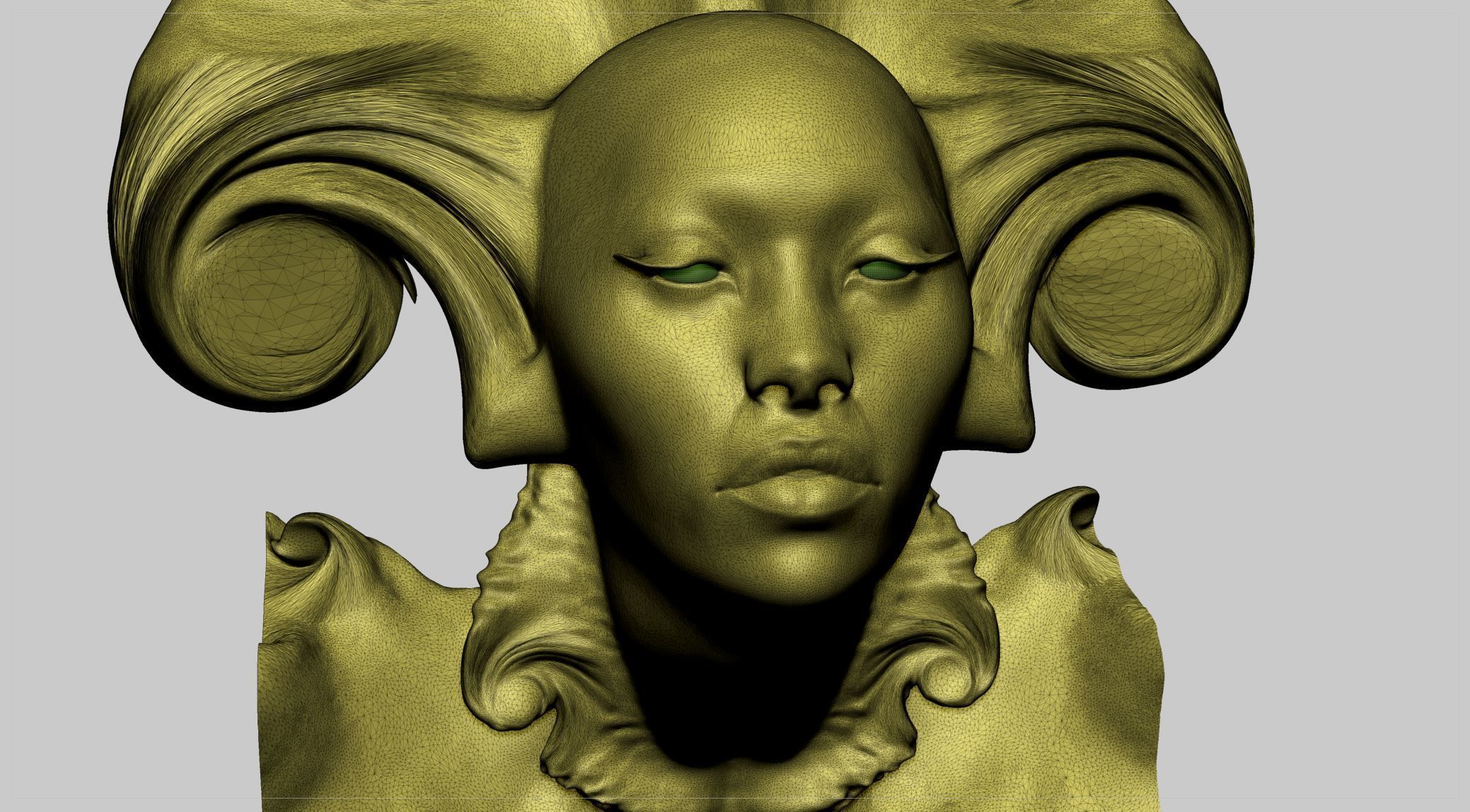 Fantasy Female Head v8 3D model_7
