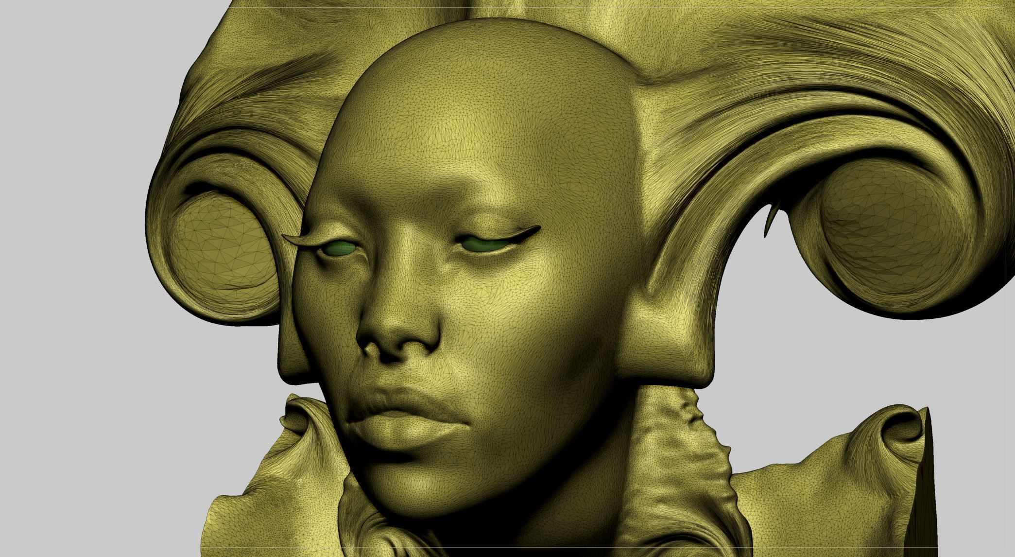 Fantasy Female Head v8 3D model_8