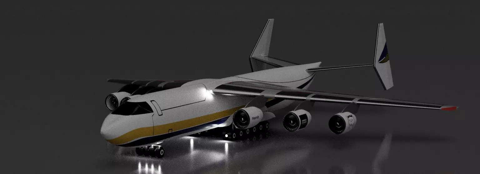 Antonov An-225 Mriya Low-poly 3D model