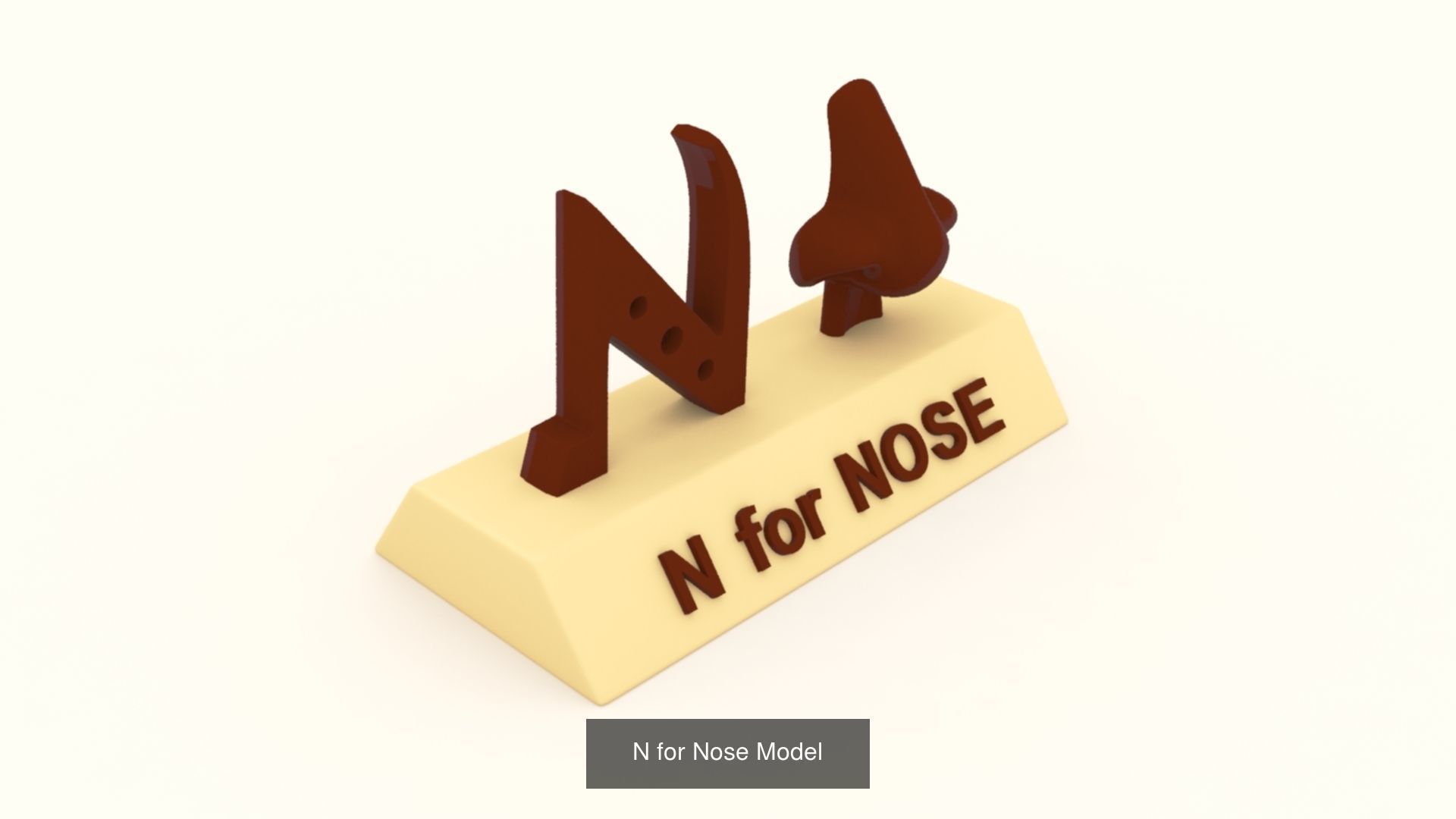 A to Z Letters with statue and words for kids learning 3D Model Collection_24