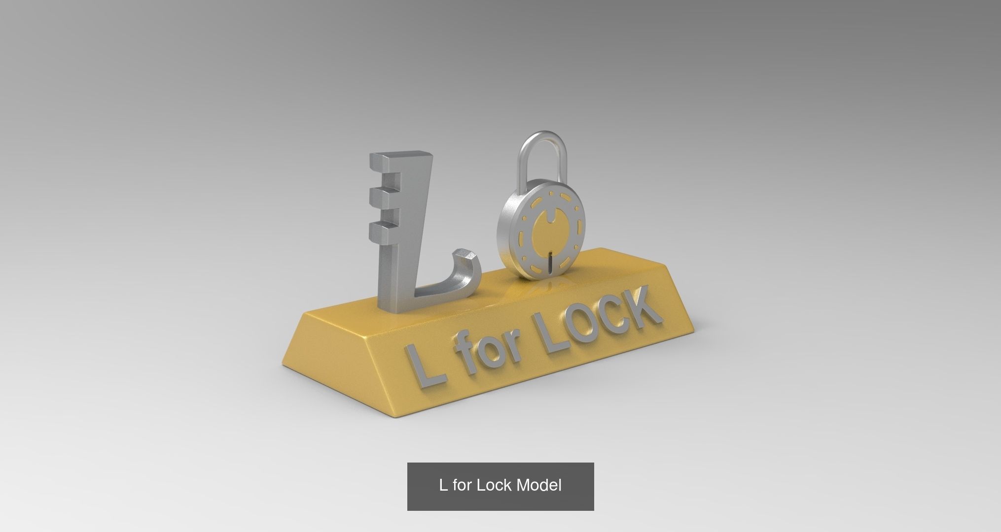 A to Z Letters with statue and words for kids learning 3D Model Collection_22