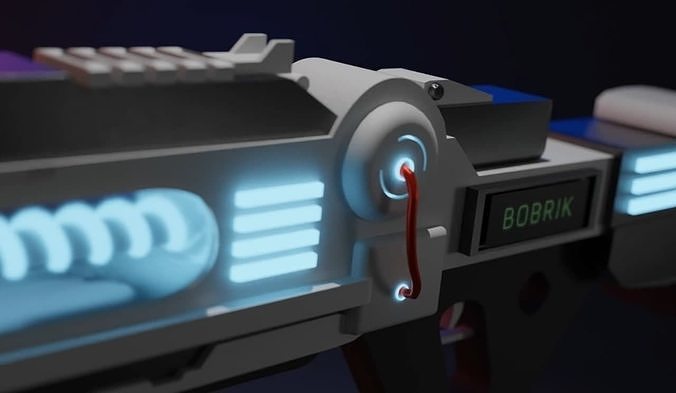 FLAT GUN Free low-poly 3D model