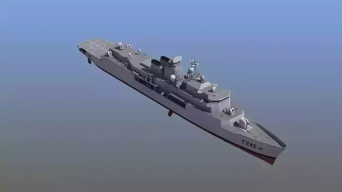 MEKO 200 Frigate Low-poly 3D model