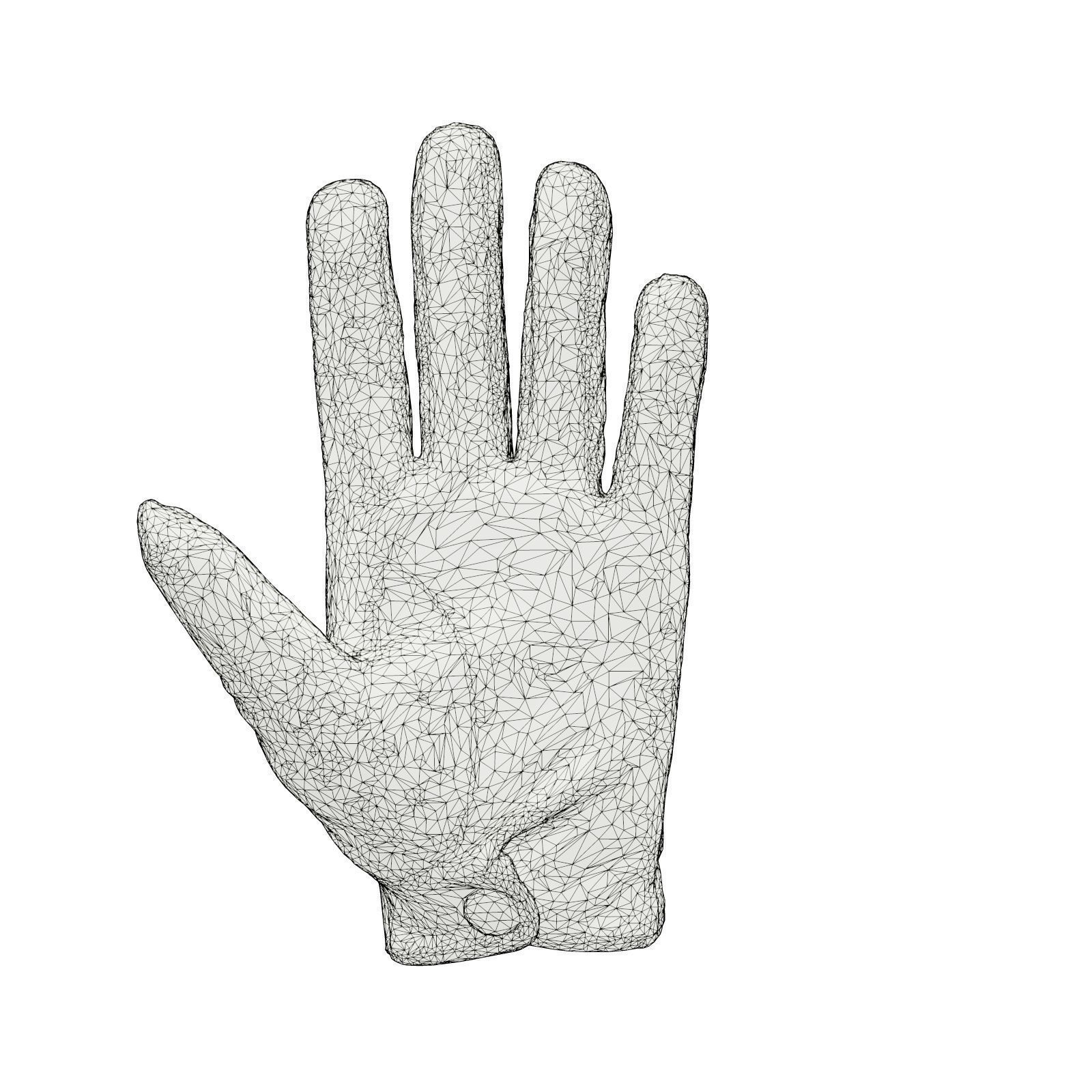Button Gloves 3D model_7