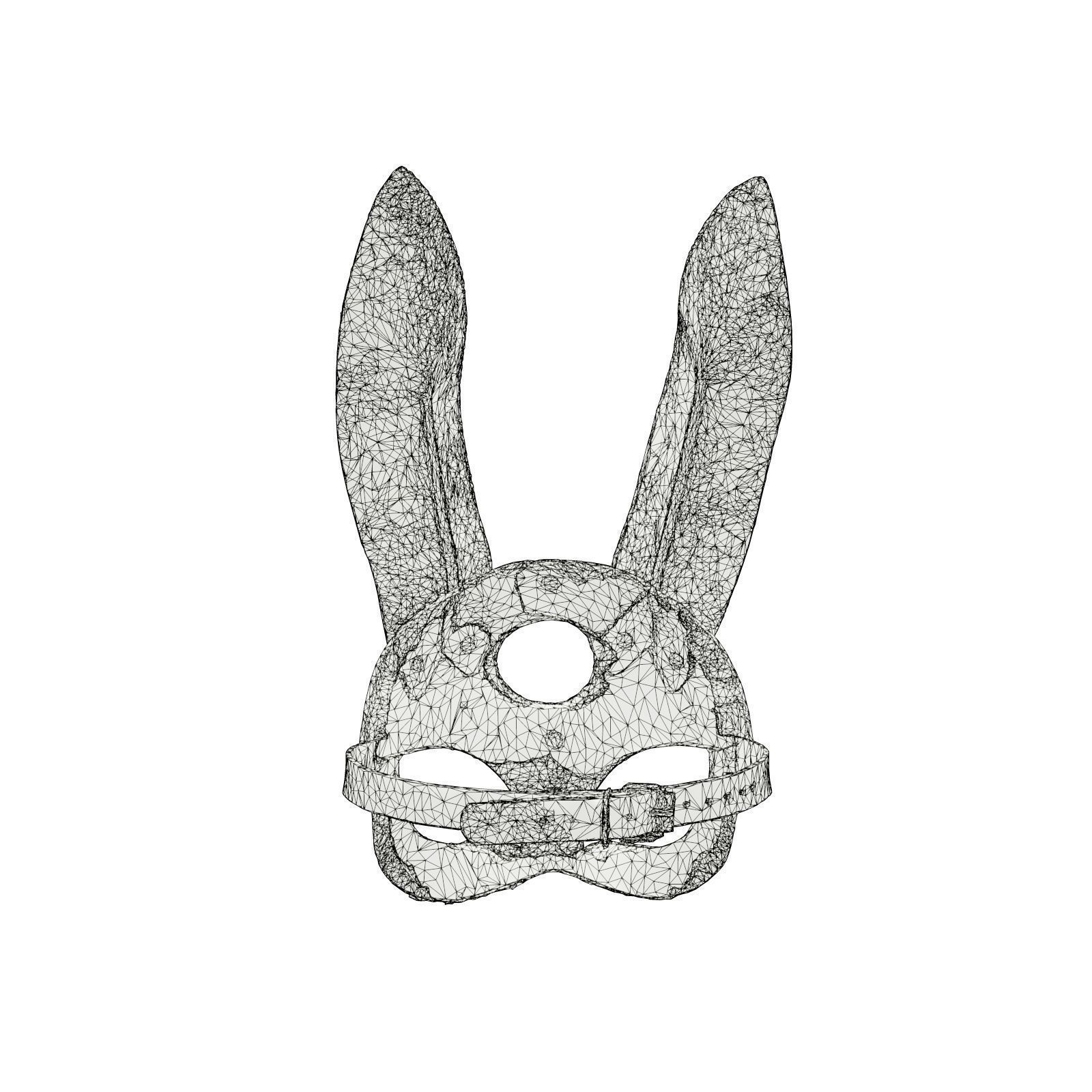 BunnyMask rabbit mask with studded ears 3D model_7