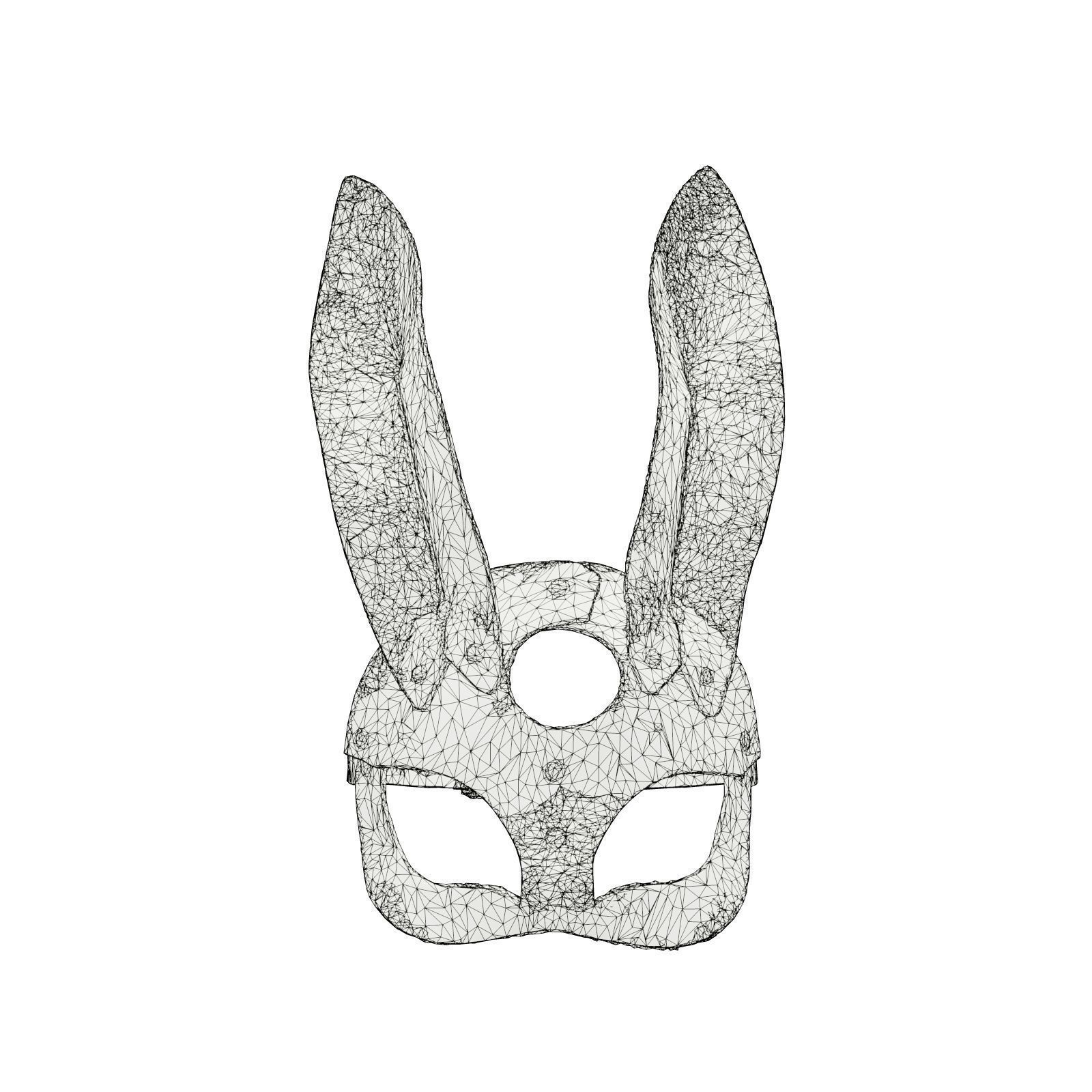 BunnyMask rabbit mask with studded ears 3D model_6