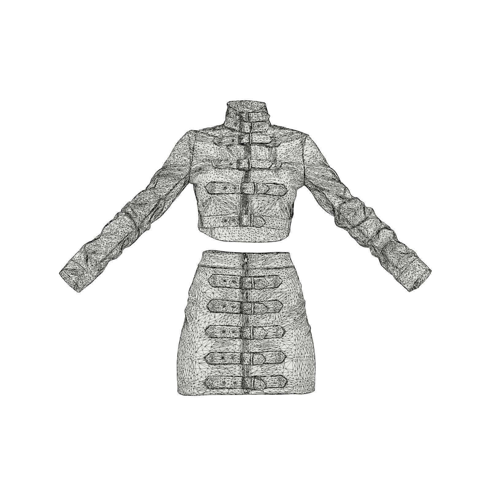 Buckles Leather Combo 3D model_6