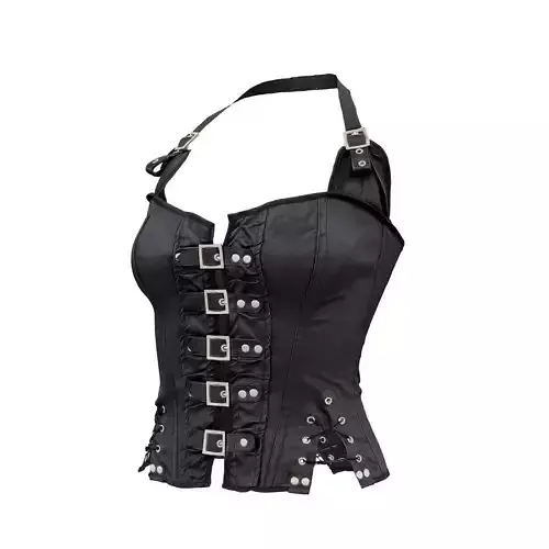 Buckles And Laces Corset 3D model