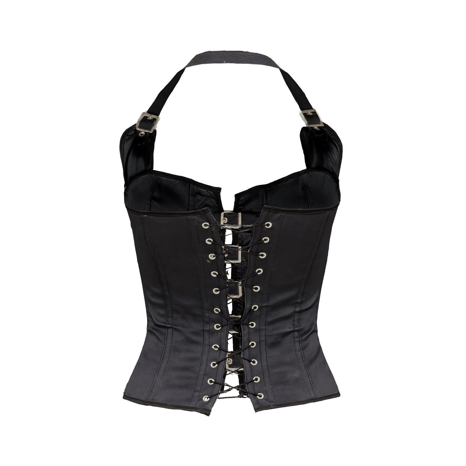 Buckles And Laces Corset 3D model_2