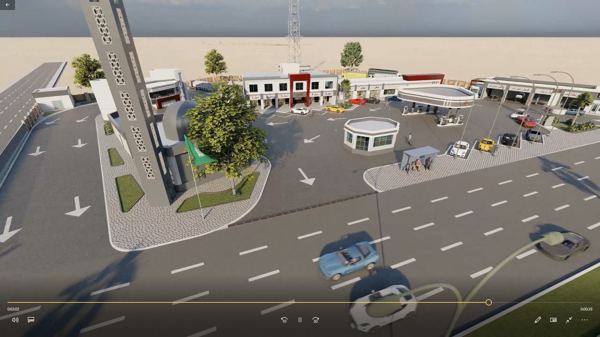 Lumion 10 Petrol station full project exterior animation 3D model_3