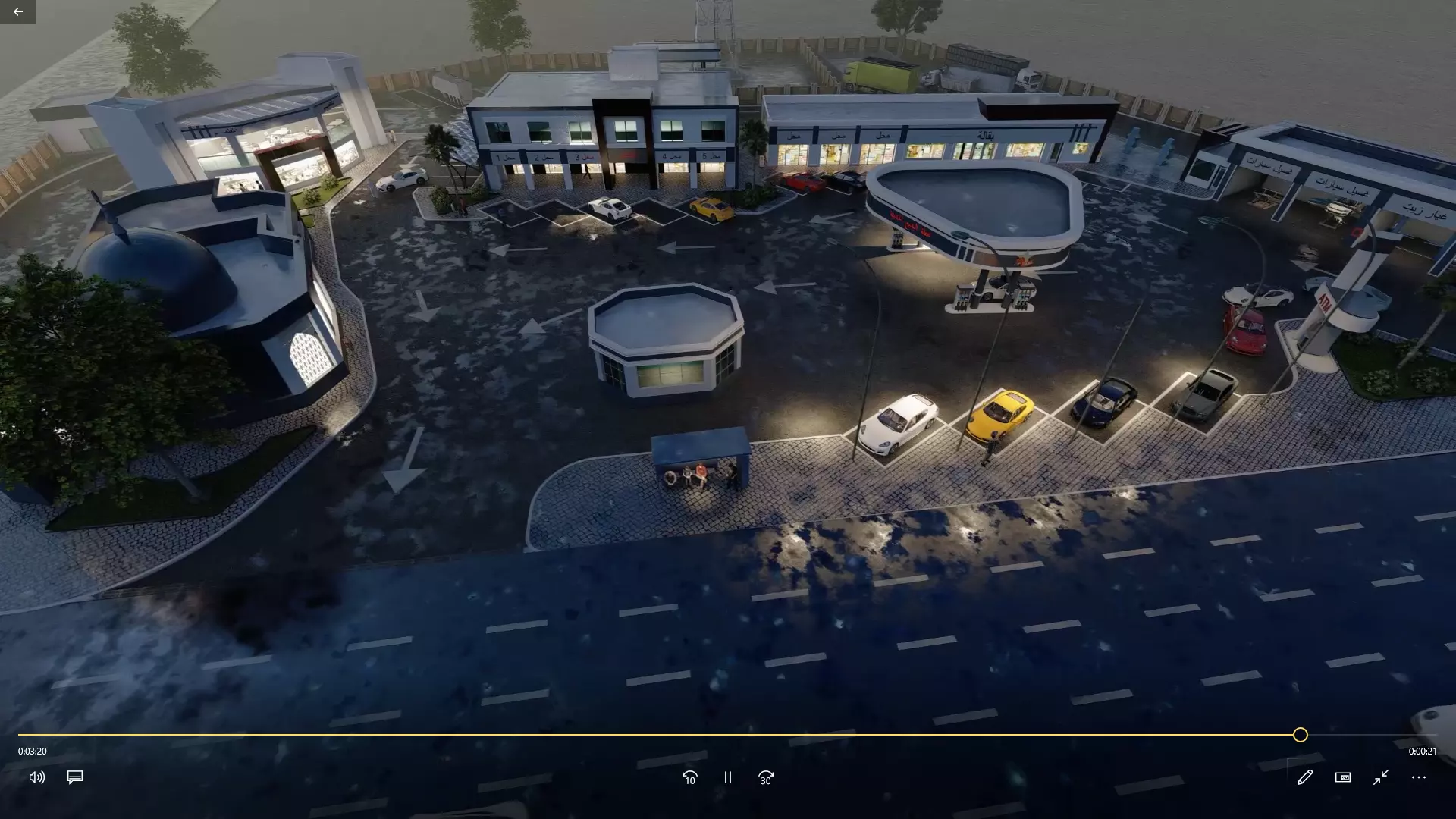 Lumion 10 Petrol station full project exterior animation 3D model_0