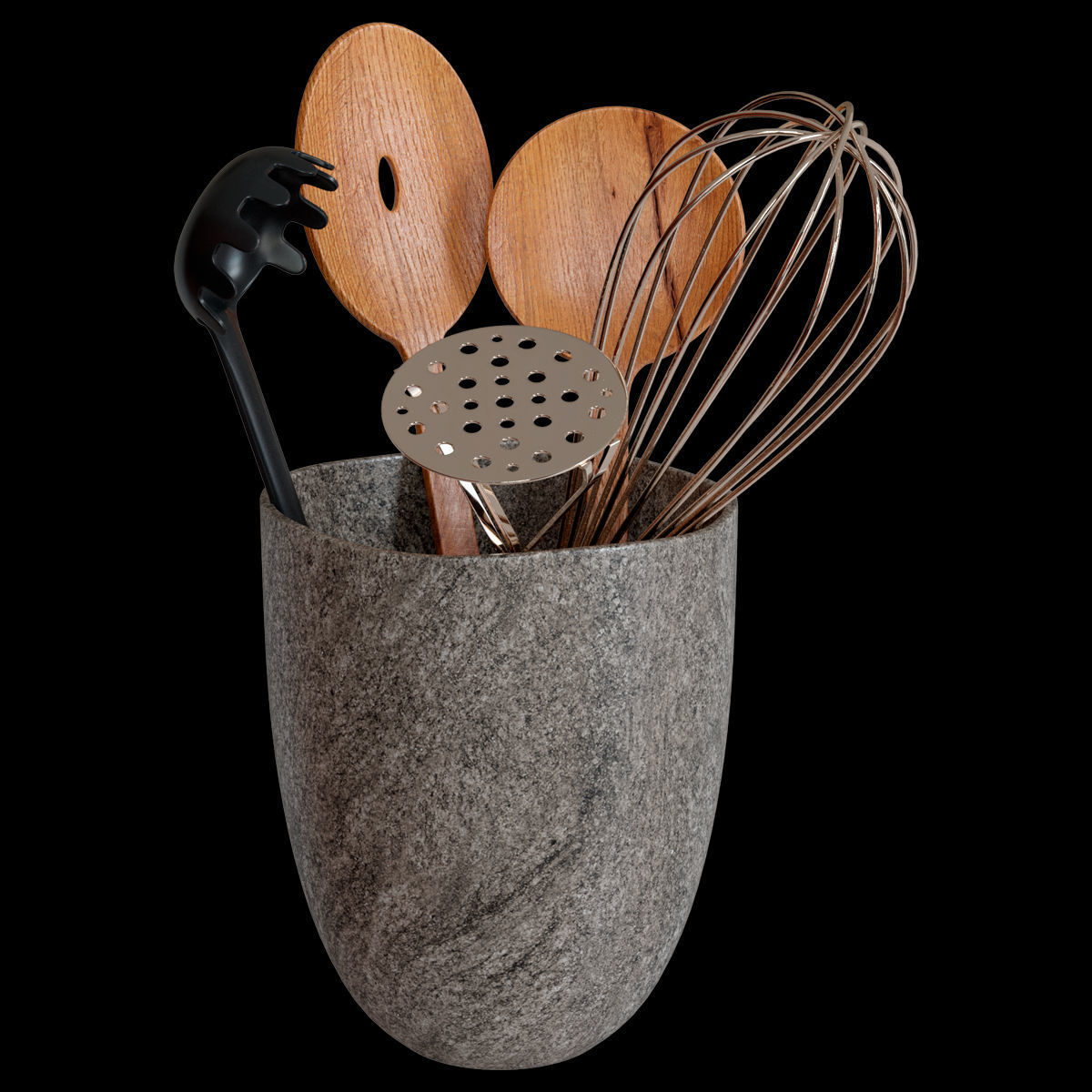 Kitchen decor set 3D model_4