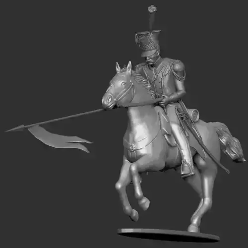 1st Empire Lancer charging - Napoleon 3D print model