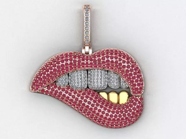 Lip Pendant 3D print model