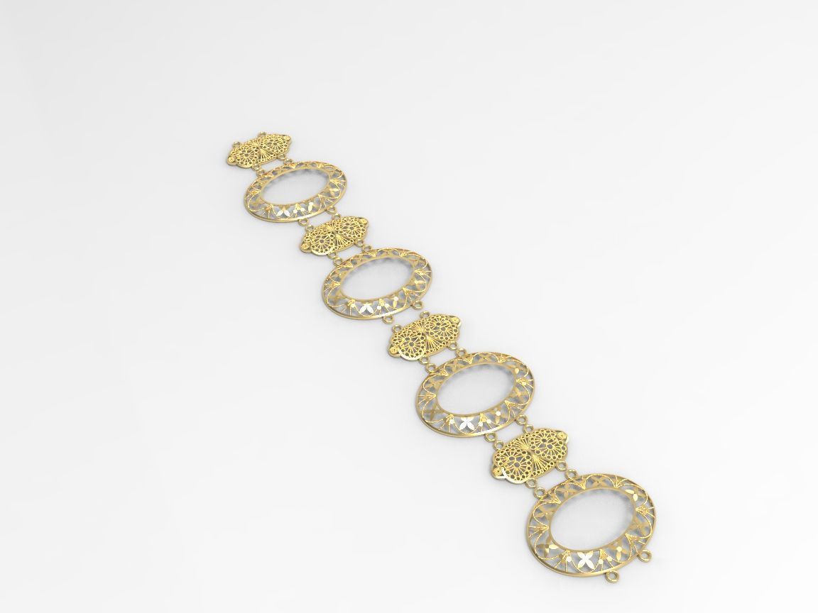 gold bracelet part 22 k c00007 3D print model_10