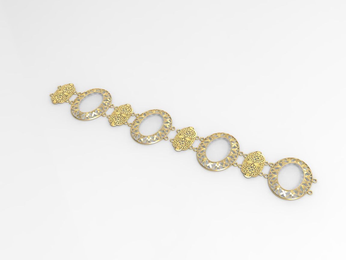 gold bracelet part 22 k c00007 3D print model_9