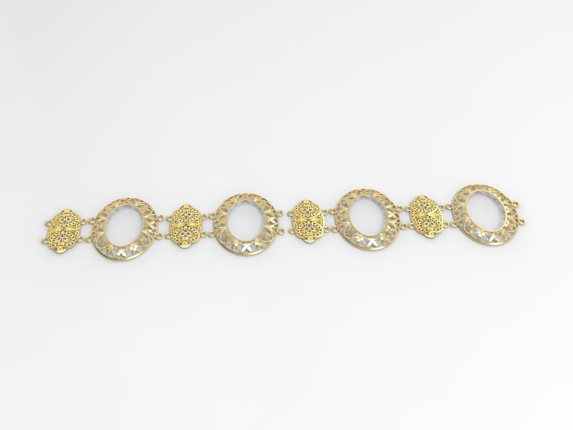 gold bracelet part 22 k c00007 3D print model_8