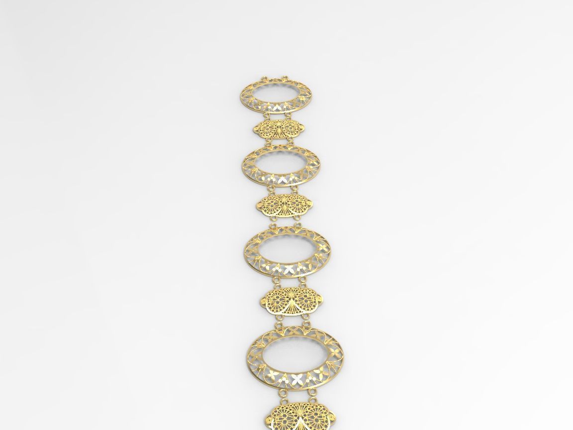 gold bracelet part 22 k c00007 3D print model_5