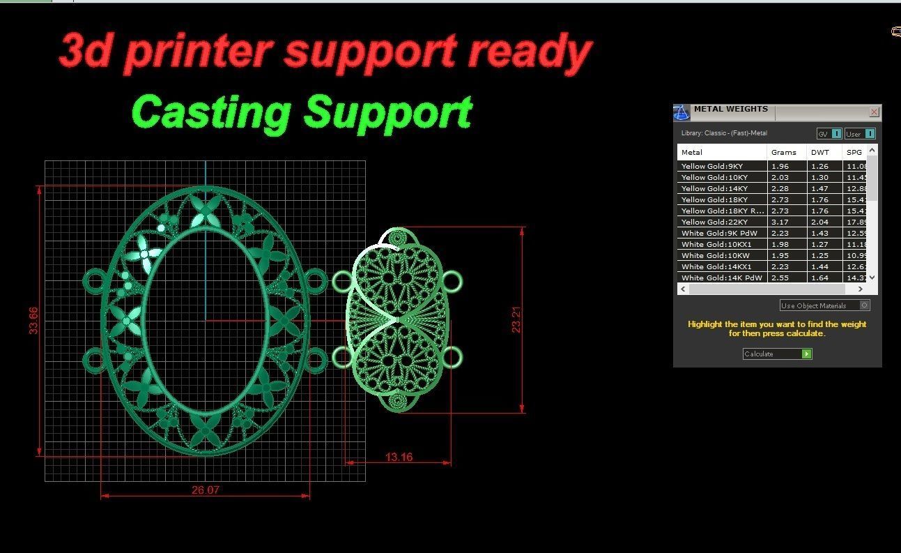 gold bracelet part 22 k c00007 3D print model_12