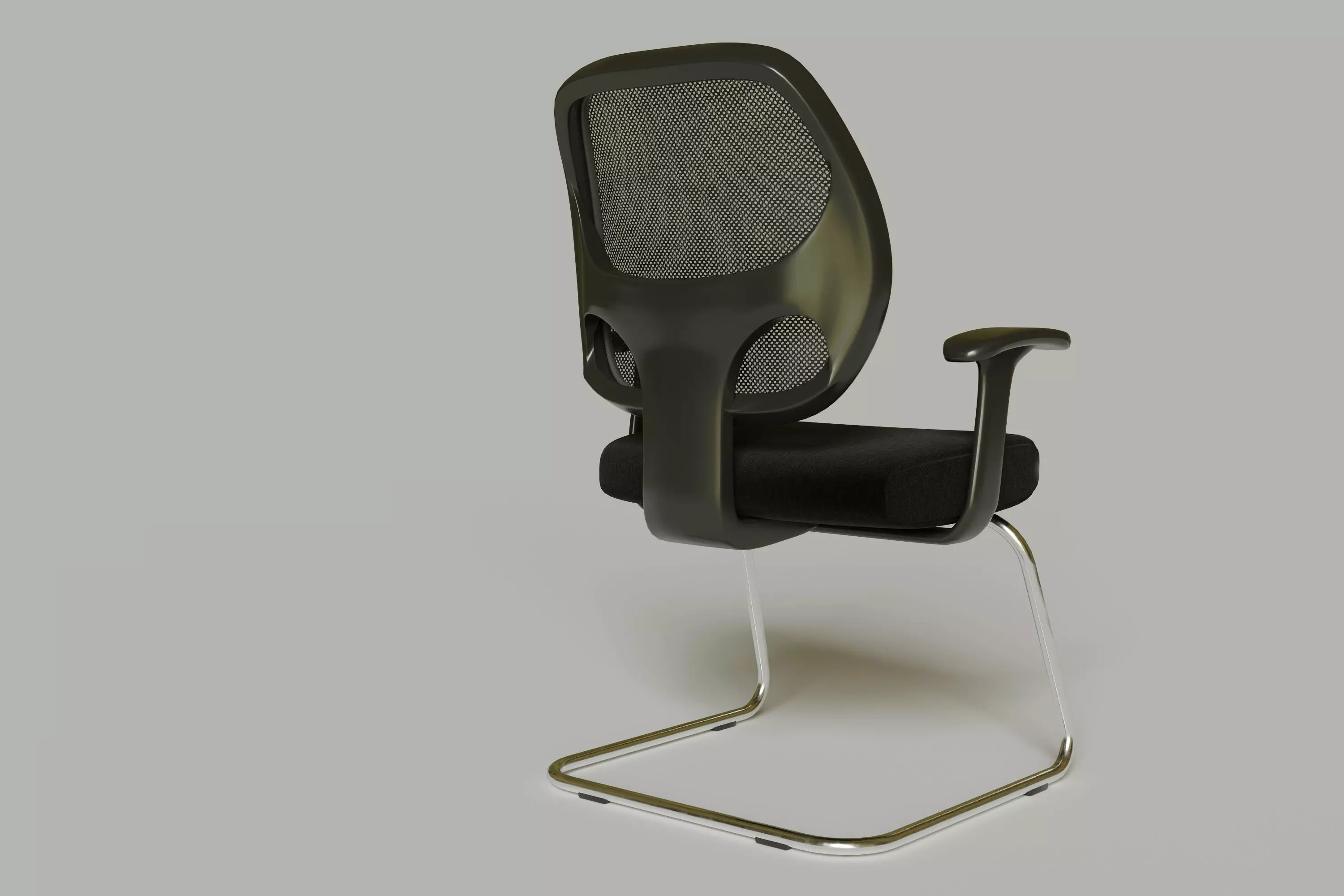 Silla de Oficina Operativa SO 008 Ergonomica Low-poly 3D model_0