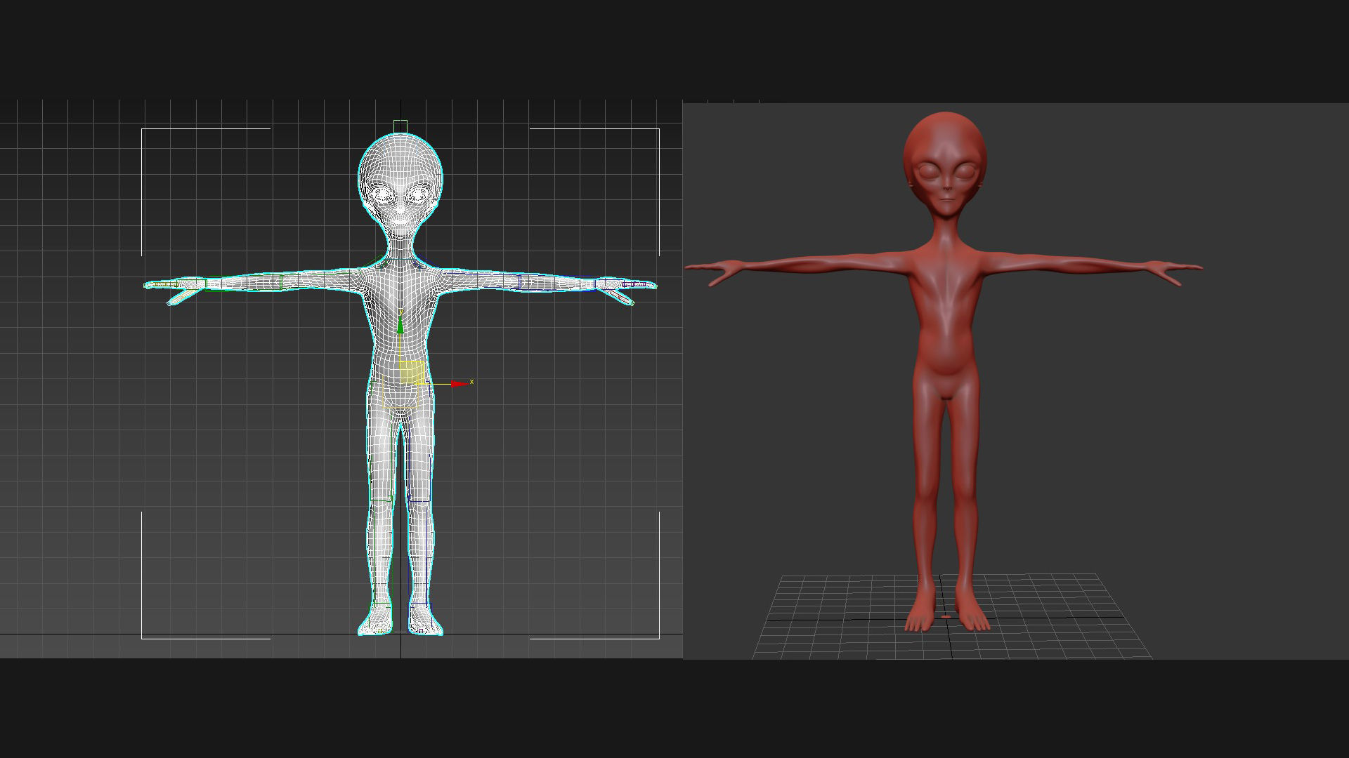 Alien Pbr Low Poly Rigged Low-poly 3D model_9