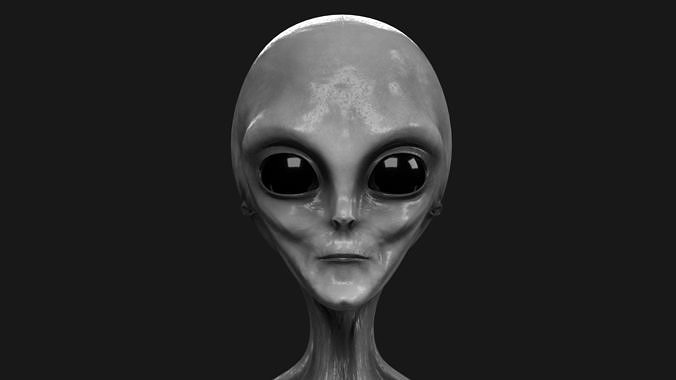 Alien Pbr Low Poly Rigged Low-poly 3D model