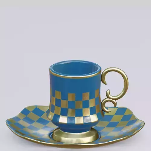 Checkered Turkish cup