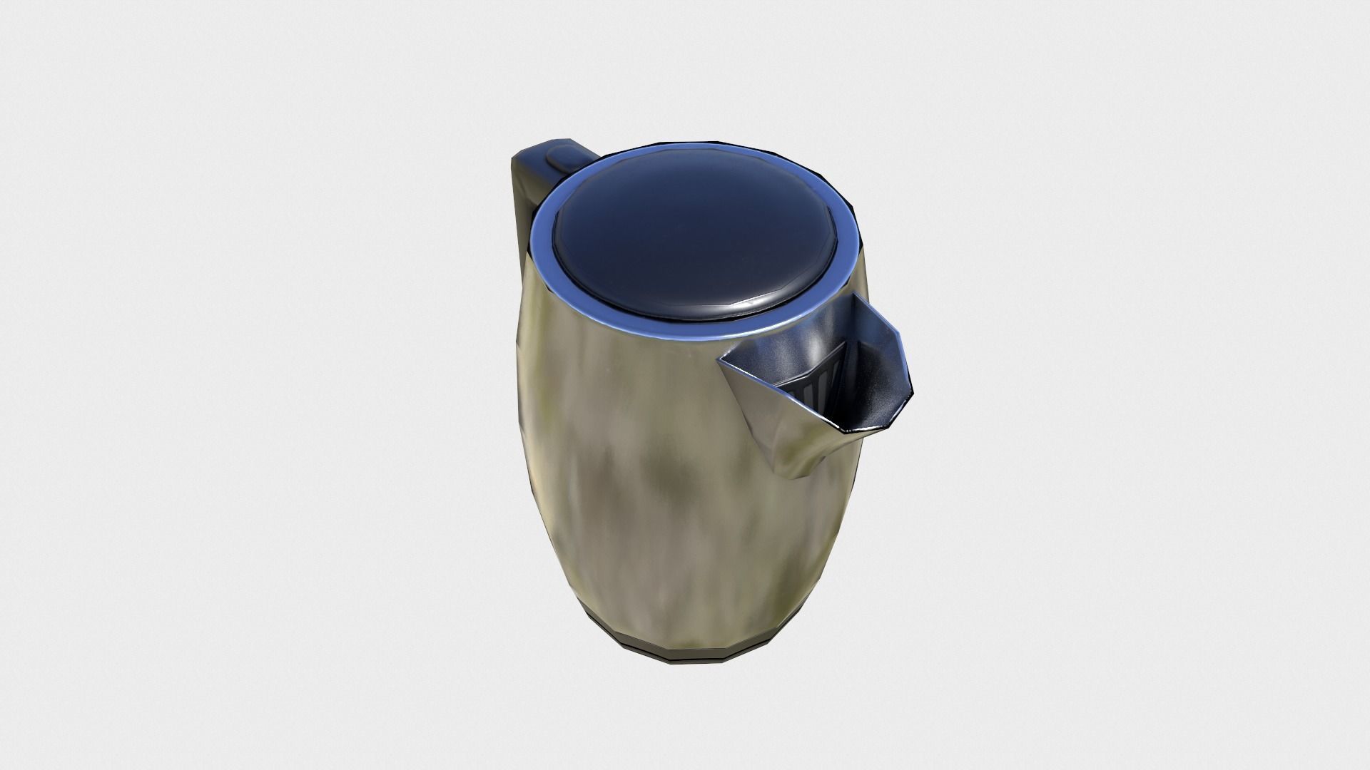 Kettle tea Low-poly 3D model_3