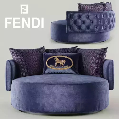 chair Fendi Casa Efea Capitonne