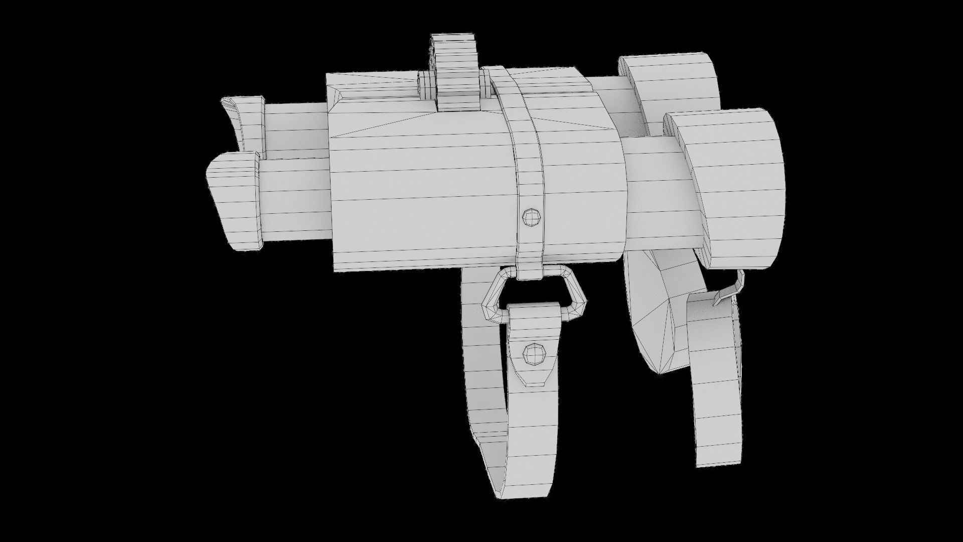 Binocular binoculars Low-poly 3D model_6